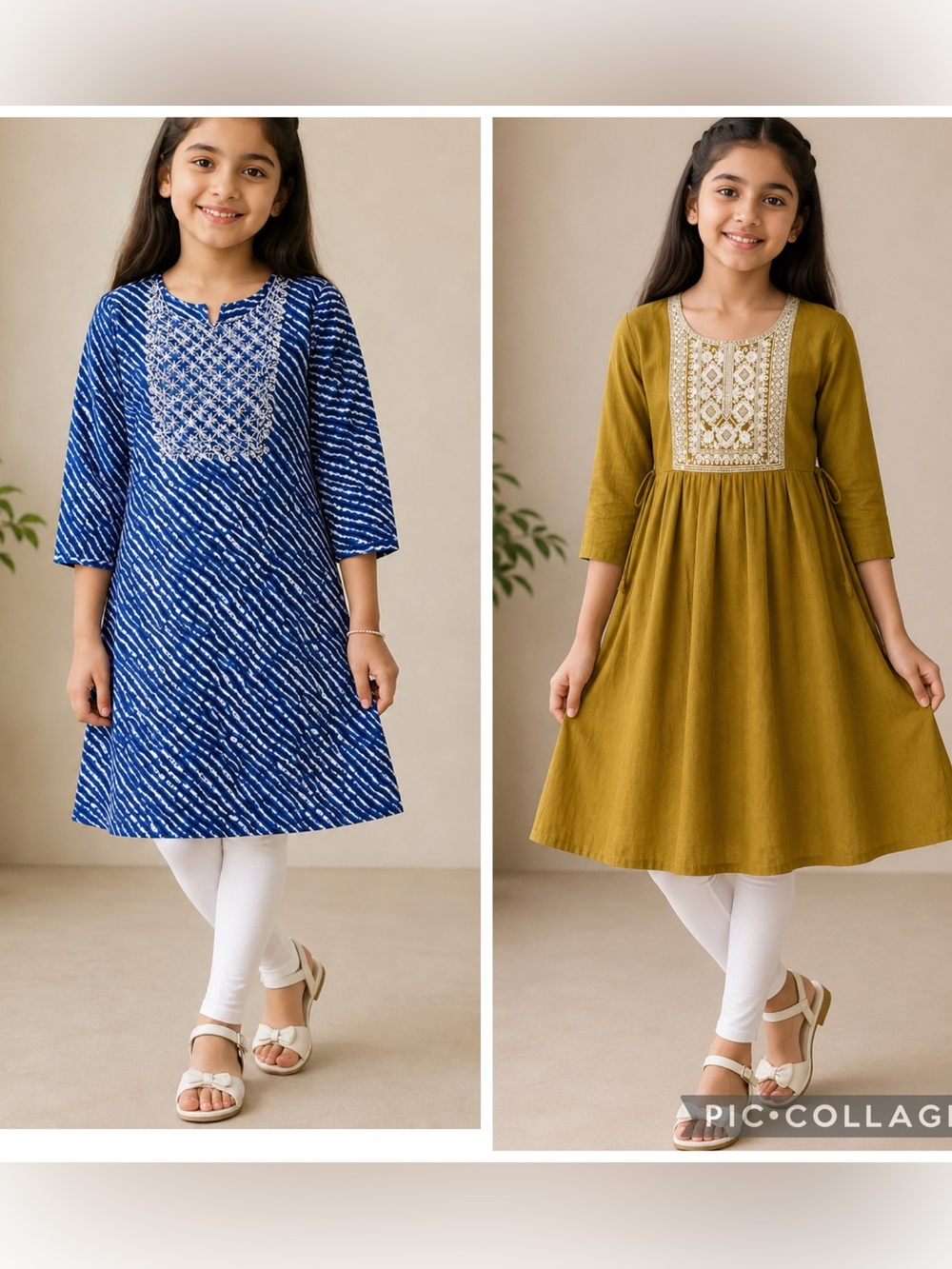 Kids Indian dresses / kurtas(two)